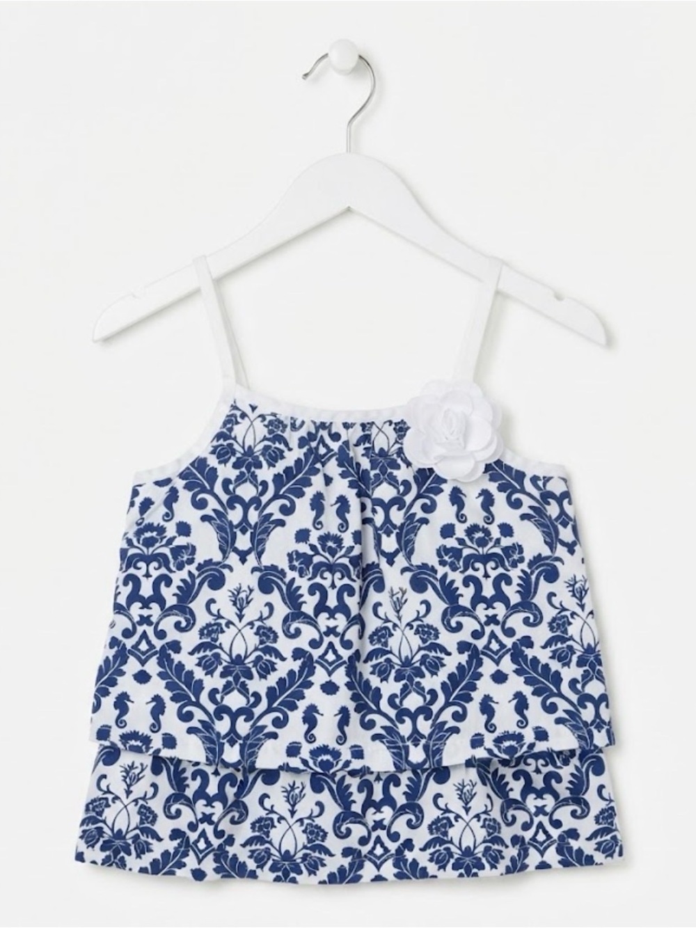Janie & Jack | Blue White Floral Top | 7
